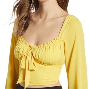 Tiger Mist Ocha Crop Top- Yellow